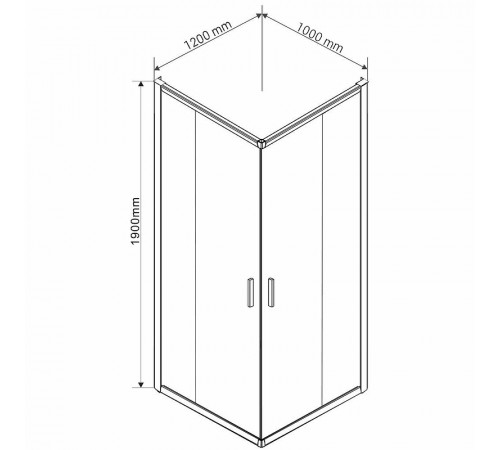 Душевой уголок Vincea Garda 120x100 VSS-1G1012CGB профиль Черный стекло тонированное