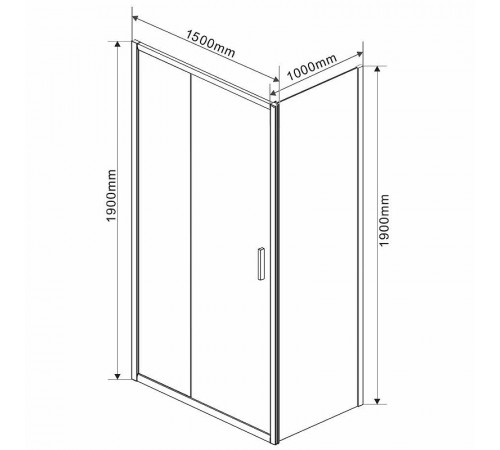 Душевой уголок Vincea Garda 150x100 VSR-1G1015CLB профиль Черный стекло прозрачное