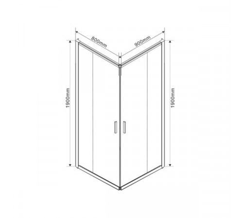 Душевой уголок Vincea Garda VSS-1G8090CH 90х80 профиль Хром стекло шиншилла