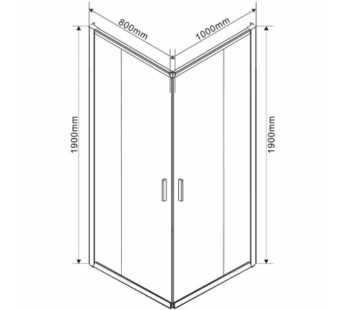 Душевой уголок Vincea Garda 100x80 VSS-1G8010CGB профиль Черный стекло тонированное