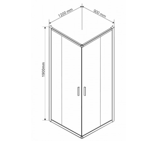 Душевой уголок Vincea Garda 120х90 VSS-1G9012CH профиль Хром стекло шиншилла