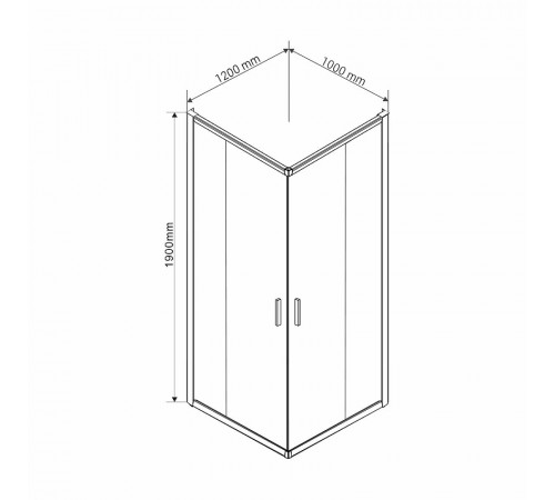 Душевой уголок Vincea Garda 120х100 VSS-1G1012CH профиль Хром стекло шиншилла