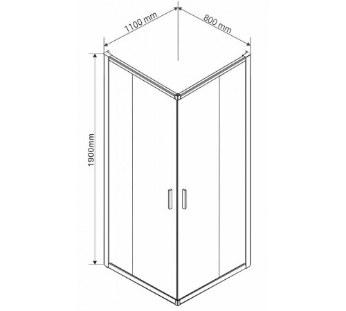 Душевой уголок Vincea Garda 110х80 VSS-1G8011CH профиль Хром стекло шиншилла
