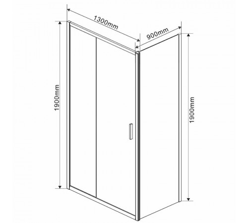 Душевой уголок Vincea Garda 130x90 VSR-1G9013CLGM профиль Вороненая сталь стекло прозрачное