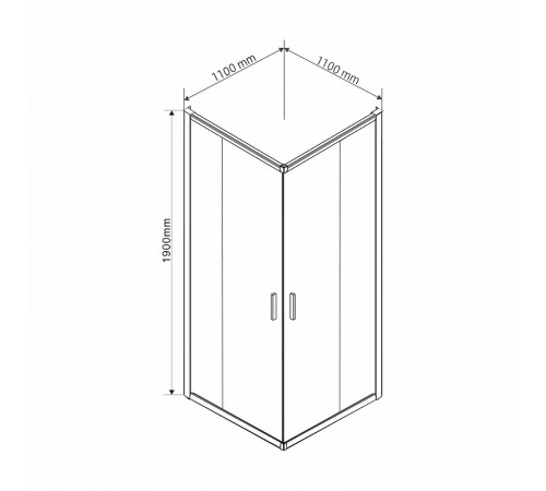 Душевой уголок Vincea Garda 110х110 VSS-1G1111CH профиль Хром стекло шиншилла