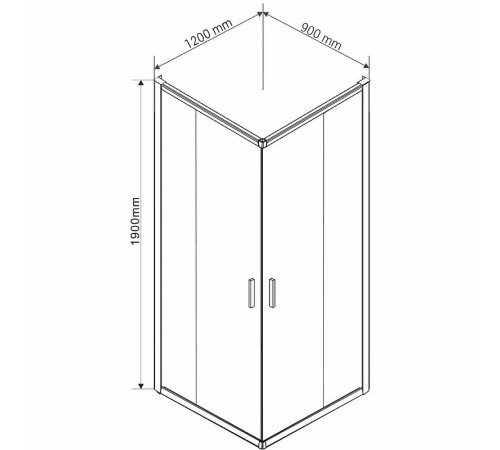 Душевой уголок Vincea Garda 120x90 VSS-1G9012CGB профиль Черный стекло тонированное