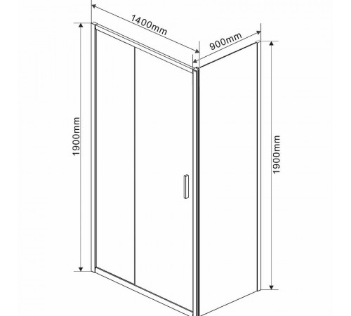 Душевой уголок Vincea Garda 140x90 VSR-1G9014CLGM профиль Вороненая сталь стекло прозрачное