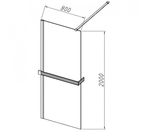 Душевая перегородка Vincea Walk-In HR 80 L VSW-4HR800CG профиль Хром стекло тонированное