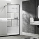 Душевая перегородка Vincea Walk-In 100 VSW-1HC100CFGM профиль Вороненая сталь стекло прозрачное/рифленое