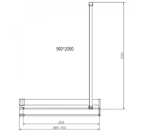 Душевая перегородка Vincea Walk-In HR 90 L VSW-4HR900CLG профиль Брашированное золото стекло прозрачное