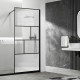 Душевая перегородка Vincea Walk-In 100 VSW-1HC100CFB профиль Черный матовый стекло прозрачное/рифленое