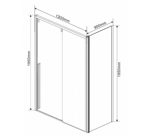 Душевой уголок Vincea Lugano 130х100 VSR-1L1013CLB-1 профиль Черный стекло прозрачное