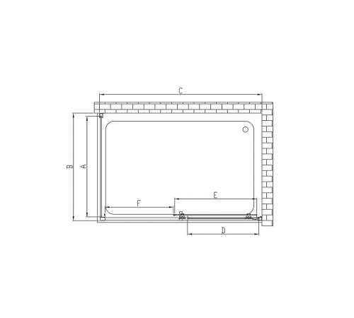 Душевой уголок Vincea Alpha 110x80 VSR-3AL8011MT профиль Хром стекло текстурное