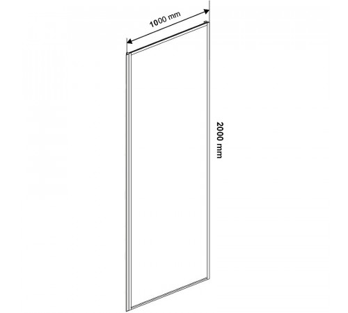 Душевая стенка Vincea Slim Soft 100 VSG-1SS100CLB профиль Черный стекло прозрачное