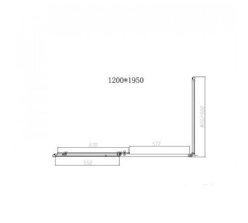 Душевой уголок Vincea Slim-N 120x80 VSR-4SN8012CLB профиль Черный стекло прозрачное