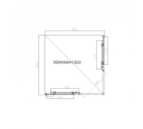 Душевой уголок Vincea Slim-N 90x90 VSS-4SN900CL профиль Хром стекло прозрачное