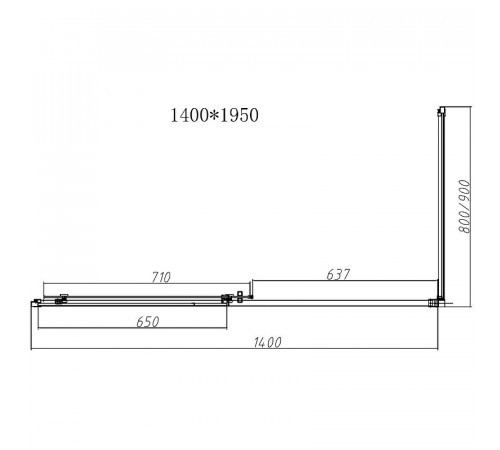 Душевой уголок Vincea Slim-N 140x80 VSR-4SN8014CGB профиль Черный стекло тонированное