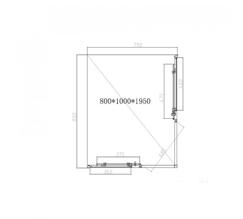 Душевой уголок Vincea Slim-N 100x80 VSS-4SN8010CLB профиль Черный стекло прозрачное