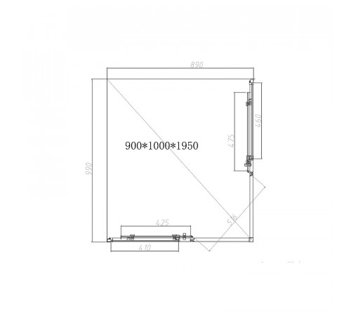 Душевой уголок Vincea Slim-N 100x90 VSS-4SN9010CL профиль Хром стекло прозрачное