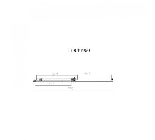 Душевая дверь Vincea Slim-N 110 VDS-4SN110CL профиль Хром стекло прозрачное