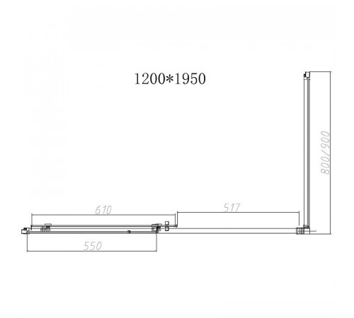 Душевой уголок Vincea Slim-N 120x90 VSR-4SN9012CGB профиль Черный стекло тонированное