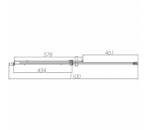 Душевая дверь Vincea Dice 110 VDS-4D110CL профиль Хром стекло прозрачное