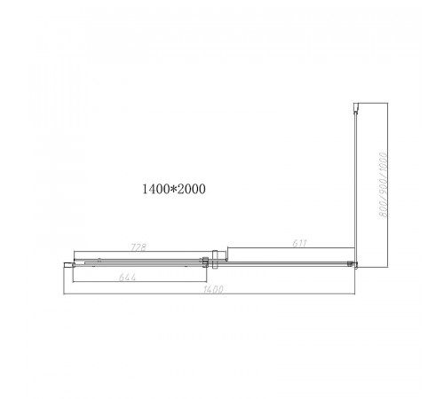 Душевой уголок Vincea Dice 140x90 VSR-4D9014CLB профиль Черный стекло прозрачное