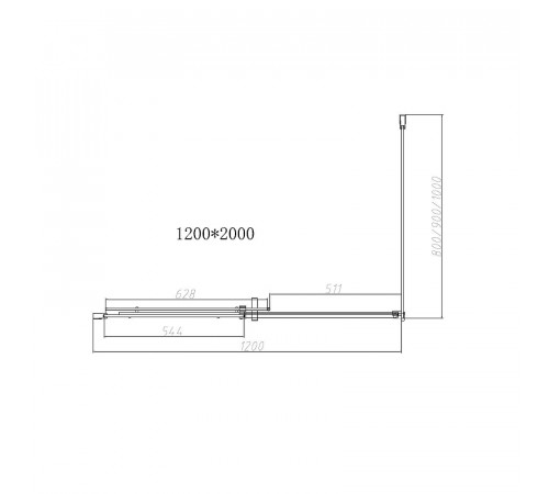 Душевой уголок Vincea Dice 120x100 VSR-4D1012CL профиль Хром стекло прозрачное