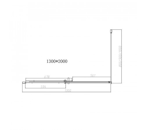 Душевой уголок Vincea Dice 130x80 VSR-4D8013CLB профиль Черный стекло прозрачное