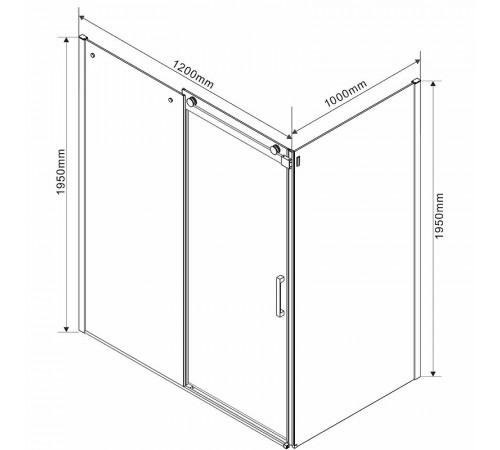 Душевой уголок Vincea Como 120x100 VSR-1C1012CLB профиль Черный стекло прозрачное