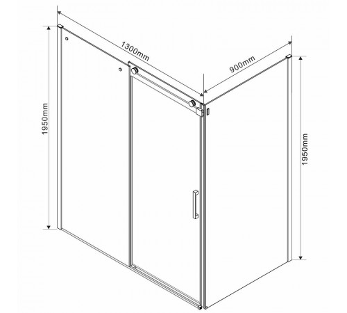 Душевой уголок Vincea Como 130x90 VSR-1C9013CLB профиль Черный стекло прозрачное