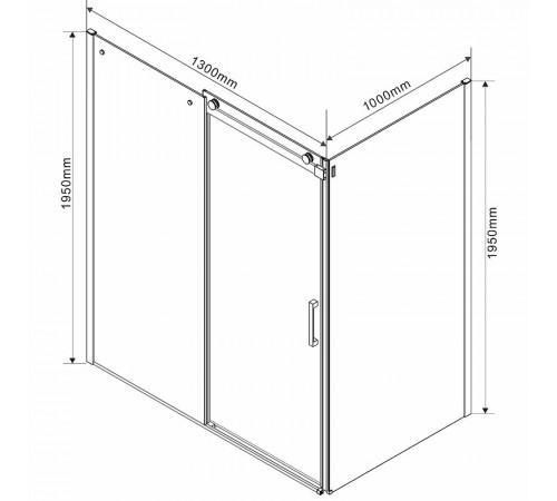 Душевой уголок Vincea Como 130x100 VSR-1C1013CLB профиль Черный стекло прозрачное