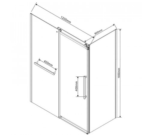 Душевой уголок Vincea Como Soft 120x90 VSR-1CS9012CLB профиль Черный стекло прозрачное