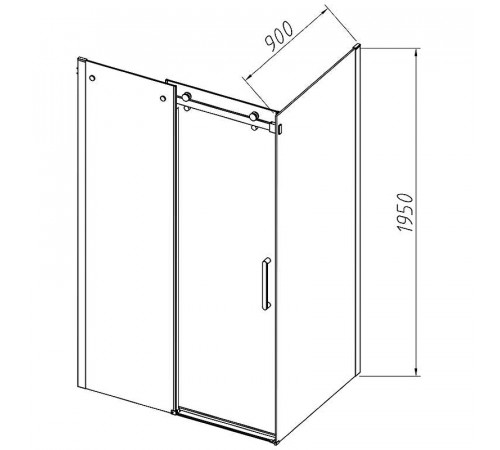 Душевой уголок Vincea Como-N 130x90 VSR-4CN9013CLB профиль Черный стекло прозрачное