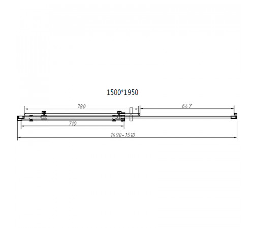 Душевой уголок Vincea Como-N 150x80 VSR-4CN8015CLB профиль Черный стекло прозрачное