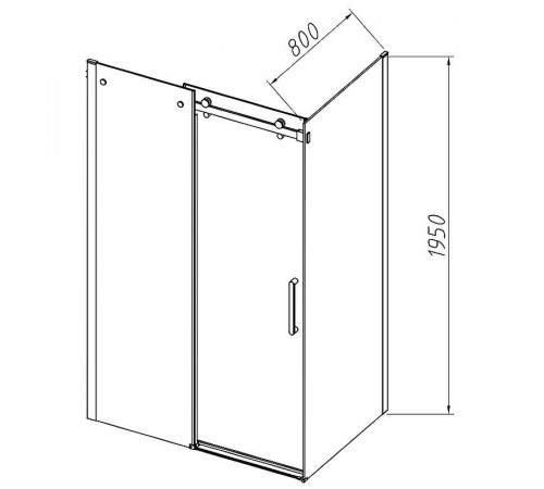 Душевой уголок Vincea Como-N 130x80 VSR-4CN8013CLB профиль Черный стекло прозрачное