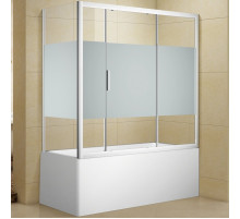 Шторка на ванну Aquanet Practic AE10-B-150H150U-CP 150 243611 профиль Хром стекло прозрачное с шелкографией без боковой стенки