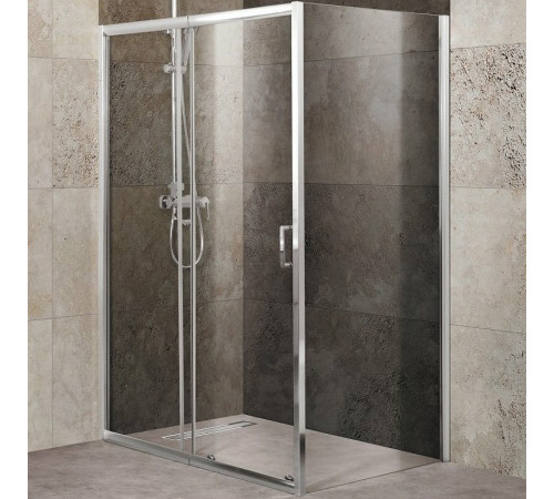 Душевой уголок BelBagno Unique 135х100 UNIQUE-AH-1-120/135-100-C-Cr профиль Хром стекло прозрачное