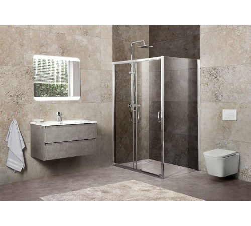 Душевой уголок BelBagno Unique 115x90 UNIQUE-AH-1-100/115-90-C-Cr профиль Хром стекло прозрачное