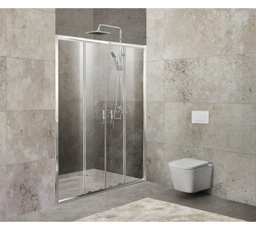 Душевая дверь BelBagno Unique 200 UNIQUE-BF-2-170/200-C-Cr профиль Хром стекло прозрачное