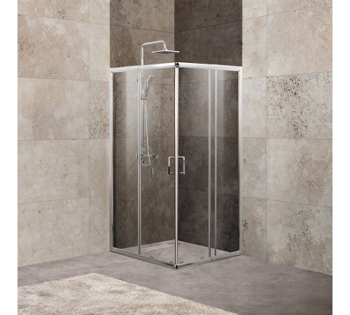 Душевой уголок BelBagno Unique 100х100 UNIQUE-A-2-85/100-C-Cr профиль Хром стекло прозрачное