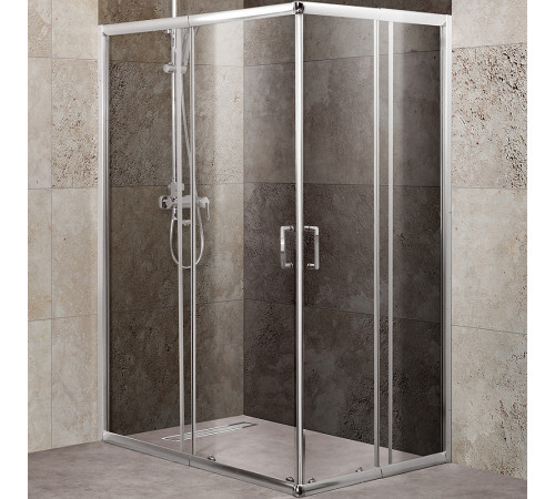 Душевой уголок BelBagno Unique 115х90 UNIQUE-AH-2-100/115-75/90-C-Cr профиль Хром стекло прозрачное