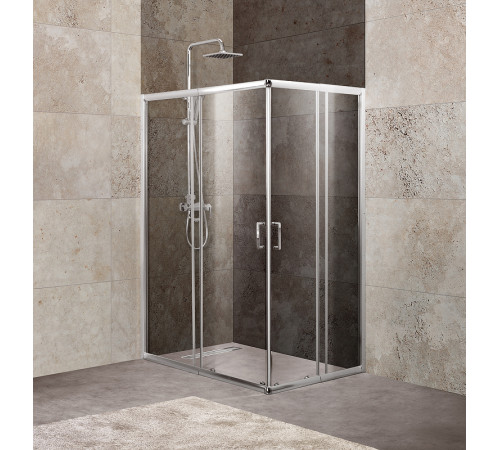 Душевой уголок BelBagno Unique 115х90 UNIQUE-AH-2-100/115-75/90-C-Cr профиль Хром стекло прозрачное