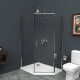 Душевой уголок BelBagno Uno 100х80 UNO-195-PH-1-100/80-C-Cr профиль Хром стекло прозрачное