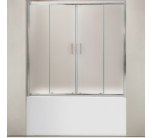 Шторка на ванну BelBagno Uno 170 UNO-VF-2-170/145-P-Cr профиль Хром стекло рифленое