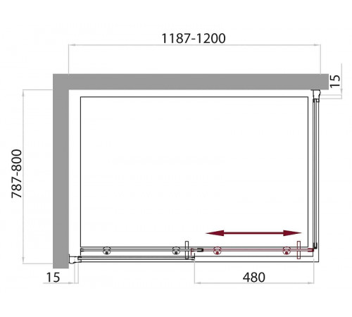 Душевой уголок BelBagno Uno 120x80 UNO-AH-1-120/80-C-Cr профиль Хром стекло прозрачное