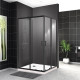 Душевой уголок BelBagno Uno 120х90 UNO-195-AH-2-120/90-C-NERO профиль Черный матовый стекло прозрачное