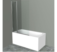 Шторка на ванну BelBagno UNO-V-11-80/150-C-Cr профиль Хром стекло прозрачное