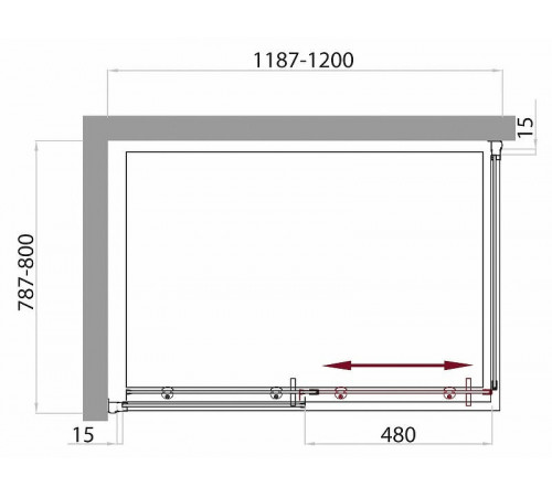 Душевой уголок BelBagno Uno 120x80 UNO-AH-1-120/80-P-Cr профиль Хром стекло рифленое