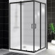 Душевой уголок BelBagno Uno 120х90 UNO-195-AH-2-120/90-P-NERO профиль Черный матовый стекло рифленое